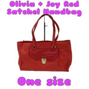 Accesories - Olivia + Joy Red Satchel Handbag One Size